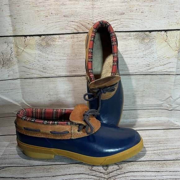 Vintage Eddie Bauer Duck Boot Low Rain Shoe Boot Size 10 80s 90s Outdoors Retro - Picture 1 of 7